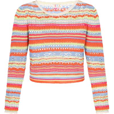 IZIA Pullover Frauen orange mehrfarbig Mehrfarben M/L IZIA Pullover Frauen orange mehrfarbig Mehrfarben M/L