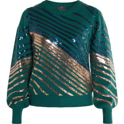 Faina Strickpullover Damen Smaragdgrün Dunkelgrün XS/S Faina Strickpullover Damen Smaragdgrün Dunkelgrün XS/S