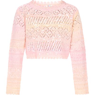 IZIA Pullover Frauen hellrosa mehrfarbig Mehrfarben M/L IZIA Pullover Frauen hellrosa mehrfarbig Mehrfarben M/L
