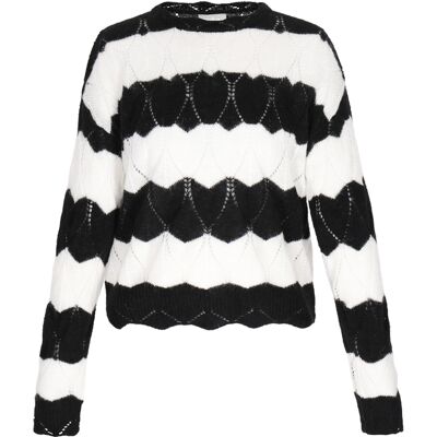 usha Pullover Frauen schwarz/offwhite Schwarz und gebrochenes Weiß XS/S usha Pullover Frauen schwarz/offwhite Schwarz und gebrochenes Weiß XS/S