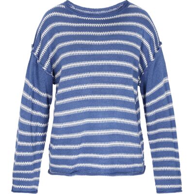 Faina Pullover Frauen blau weiß Blau Weiss M Faina Pullover Frauen blau weiß Blau Weiss M