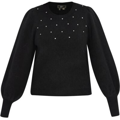 Faina Pullover Frauen Schwarz Schwarz XS/S Faina Pullover Frauen Schwarz Schwarz XS/S