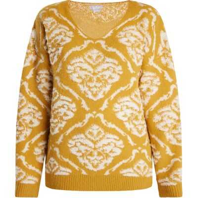 usha Strickpullover Damen Curry Mehrfarbig Senf XS/S usha Strickpullover Damen Curry Mehrfarbig Senf XS/S