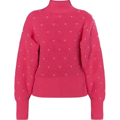 Faina Strickpullover mit Perlen Damen Rosa Rosa M/L Faina Strickpullover mit Perlen Damen Rosa Rosa M/L