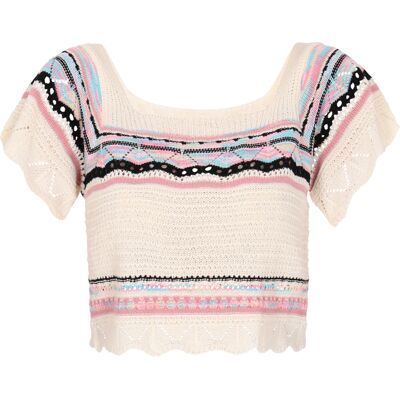 IZIA Pullover Frauen cremeweiß mehrfarbig Mehrfarben XS/S IZIA Pullover Frauen cremeweiß mehrfarbig Mehrfarben XS/S