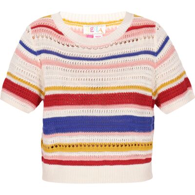 IZIA Pullover Frauen cremeweiß mehrfarbig Mehrfarben XS/S IZIA Pullover Frauen cremeweiß mehrfarbig Mehrfarben XS/S