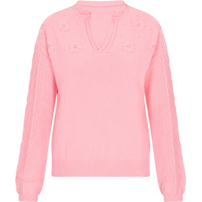 IZIA Pullover Frauen Rosa Rosa L IZIA Pullover Frauen Rosa Rosa L