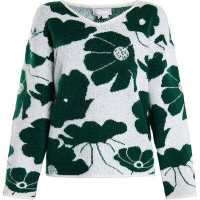 usha Strickpullover Damen Weiß Grün Weiß Grün M/L usha Strickpullover Damen Weiß Grün Weiß Grün M/L