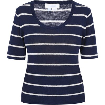 usha Pullover Frauen Marineweiß Weiß/Marineblau S usha Pullover Frauen Marineweiß Weiß/Marineblau S