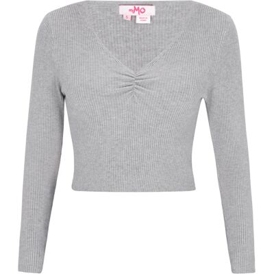 Mymo Pullover Frauen HellGrauMelange Hellgrau XL Mymo Pullover Frauen HellGrauMelange Hellgrau XL