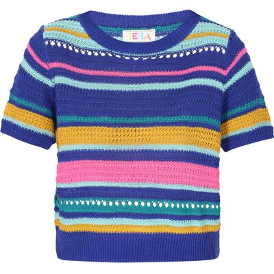 IZIA Pullover Frauen blau mehrfarbig Blau-Multi M/L IZIA Pullover Frauen blau mehrfarbig Blau-Multi M/L