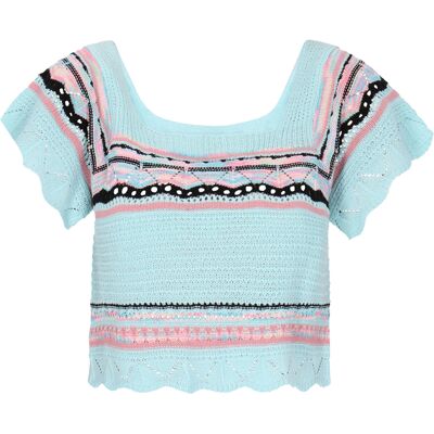 IZIA Pullover Frauen türkis mehrfarbig Türkis M/L IZIA Pullover Frauen türkis mehrfarbig Türkis M/L