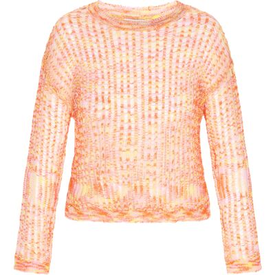 IZIA Pullover Frauen orange mehrfarbig Mehrfarben M/L IZIA Pullover Frauen orange mehrfarbig Mehrfarben M/L