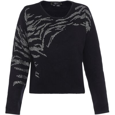 Faina Strickpullover Damen schwarz Schwarz XS/S Faina Strickpullover Damen schwarz Schwarz XS/S