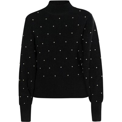 Faina Strickpullover mit Perlen Damen schwarz Schwarz M/L Faina Strickpullover mit Perlen Damen schwarz Schwarz M/L