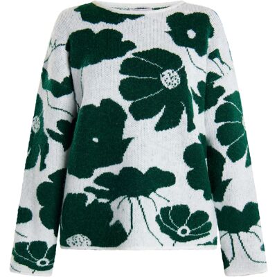 usha Strickpullover Damen Weiß Grün Weiß Grün M/L usha Strickpullover Damen Weiß Grün Weiß Grün M/L