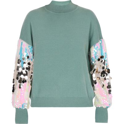 IZIA Pullover Damen Aqua Türkis XS/S IZIA Pullover Damen Aqua Türkis XS/S