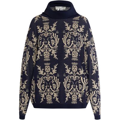 usha Strickpullover Damen Marine Creme Marine XS/S usha Strickpullover Damen Marine Creme Marine XS/S