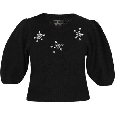 Faina Pullover Frauen Schwarz Schwarz XS/S Faina Pullover Frauen Schwarz Schwarz XS/S
