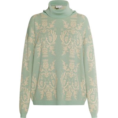 usha Strickpullover Damen Mint Creme Minze M/L usha Strickpullover Damen Mint Creme Minze M/L