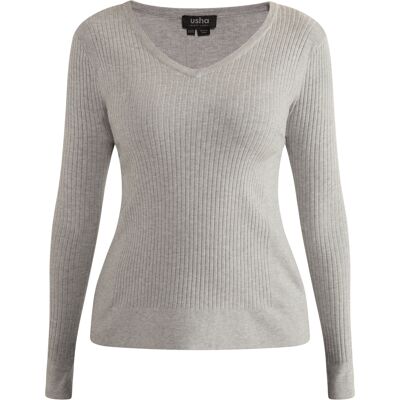 usha Strickpullover Damen grau Grau M/L usha Strickpullover Damen grau Grau M/L