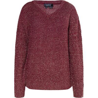 usha Strickpullover Damen weinrot Wein M usha Strickpullover Damen weinrot Wein M