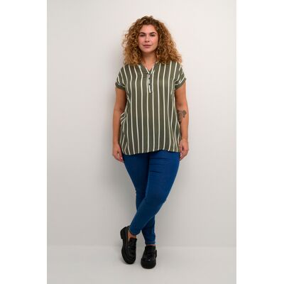 Kaffe Curve Ärmellose Bluse KCsida Ärmellose Bluse Regular fit Khaki EU 44 / UK 16 Kaffe Curve Ärmellose Bluse KCsida Ärmellose Bluse Regular fit Khaki EU 44 / UK 16