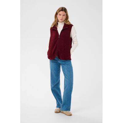 Kaffe Weste KAally Weste Loose fit Bordo M Kaffe Weste KAally Weste Loose fit Bordo M