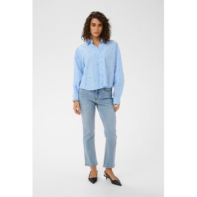 Kaffe Langarm - Hemd KAgiulia Langarm - Hemd Baggy fit Blau EU 42 / UK 14 Kaffe Langarm - Hemd KAgiulia Langarm - Hemd Baggy fit Blau EU 42 / UK 14