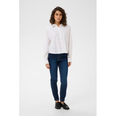 Kaffe Langarm - Hemd KAgiulia Langarm - Hemd Baggy fit Weiße Rose EU 42 / UK 14 Kaffe Langarm - Hemd KAgiulia Langarm - Hemd Baggy fit Weiße Rose EU 42 / UK 14