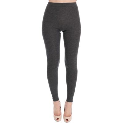 Dolce & Gabbana Rippstrick Cashmere Leggings Grau EU 36 / UK 8 Dolce & Gabbana Rippstrick Cashmere Leggings Grau EU 36 / UK 8