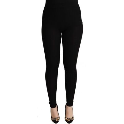 Dolce & Gabbana Dolce Gabbana Rippstrick Leggings Schwarz EU 36 / UK 8 Dolce & Gabbana Dolce Gabbana Rippstrick Leggings Schwarz EU 36 / UK 8