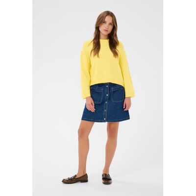 Saint Tropez Strickpullover LarnaSZ Strickpullover Lockere Passform Gelb XL Saint Tropez Strickpullover LarnaSZ Strickpullover Lockere Passform Gelb XL