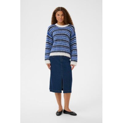 Saint Tropez Strickpullover OlmaSZ Strickpullover Gerade Passform Blau Weiss XL Saint Tropez Strickpullover OlmaSZ Strickpullover Gerade Passform Blau Weiss XL