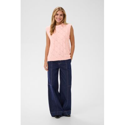 Saint Tropez Strickweste PavaaniSZ Strickweste Gerade Passform Rosa L Saint Tropez Strickweste PavaaniSZ Strickweste Gerade Passform Rosa L