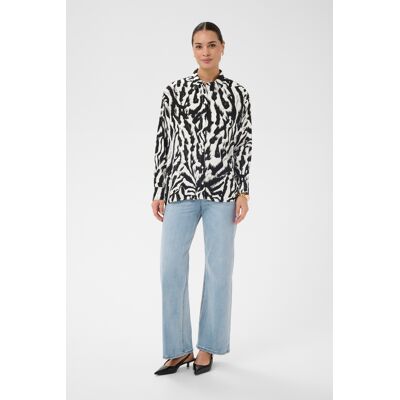 Kaffe Langarm - Hemd KAhanna Langarm - Hemd Loose fit Schwarz-Weiss EU 46 / UK 18 Kaffe Langarm - Hemd KAhanna Langarm - Hemd Loose fit Schwarz-Weiss EU 46 / UK 18