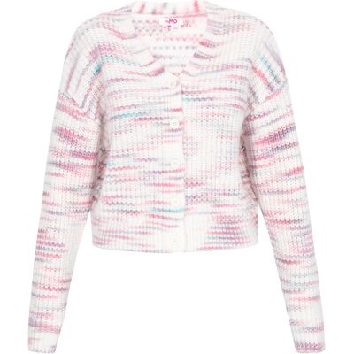 Mymo Strickjacke Frauen lila mehrfarbig Lila M/L Mymo Strickjacke Frauen lila mehrfarbig Lila M/L