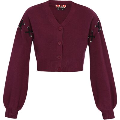Mymo Strickjacke Frauen Burgund Burgund M/L Mymo Strickjacke Frauen Burgund Burgund M/L