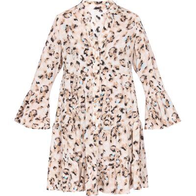 Faina Kleid Frauen mehrfarbiges Beige Beige XL Faina Kleid Frauen mehrfarbiges Beige Beige XL