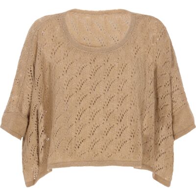 Dreimaster Poncho Frauen Beige Beige M/L Dreimaster Poncho Frauen Beige Beige M/L