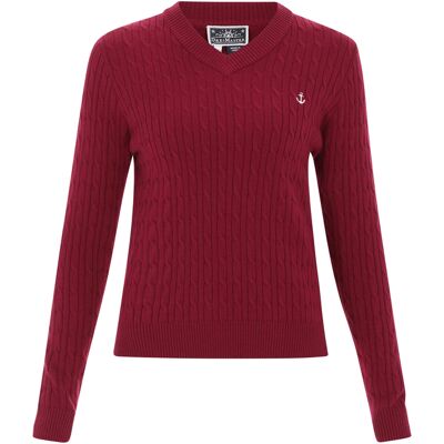 Dreimaster Pullover Frauen Weinrot Rot-violett XS/S Dreimaster Pullover Frauen Weinrot Rot-violett XS/S