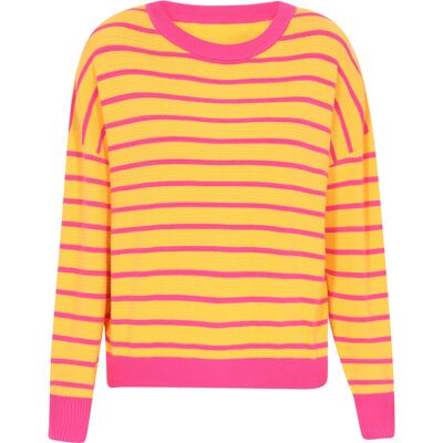 Mymo Pullover Frauen orange mehrfarbig Mehrfarben L Mymo Pullover Frauen orange mehrfarbig Mehrfarben L