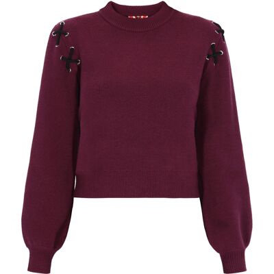 Mymo Pullover Frauen Burgund Burgund XS/S Mymo Pullover Frauen Burgund Burgund XS/S