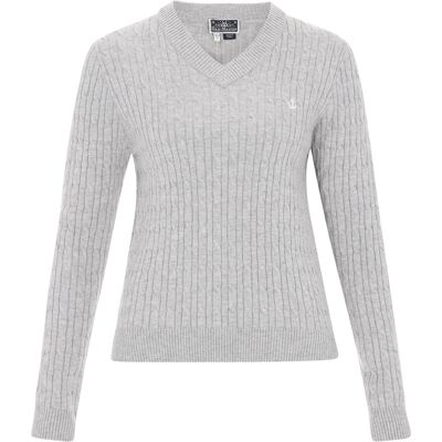Dreimaster Pullover Frauen HellGrauMelange Hellgrau M/L Dreimaster Pullover Frauen HellGrauMelange Hellgrau M/L