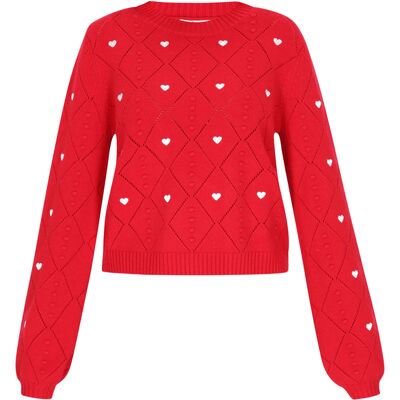 Mymo Pullover Frauen Rot Rot M/L Mymo Pullover Frauen Rot Rot M/L