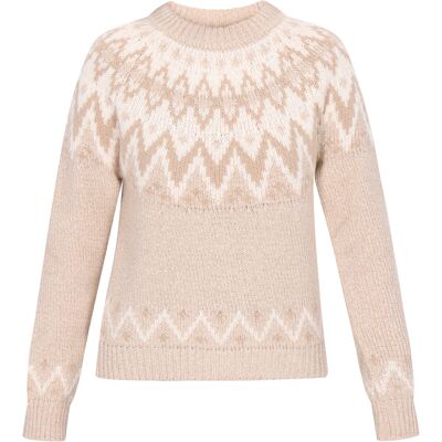 Dreimaster Pullover Frauen beige mehrfarbig Beige M/L Dreimaster Pullover Frauen beige mehrfarbig Beige M/L