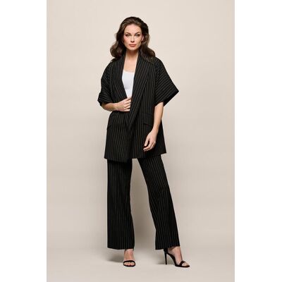 Mart Visser Roseline Kimono Blazer Schwarz/Weiß Schwarz EU 42 / UK 14 Mart Visser Roseline Kimono Blazer Schwarz/Weiß Schwarz EU 42 / UK 14