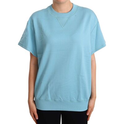 Dolce & Gabbana Dolce Gabbana Kurzarm Rundhals Sweatshirt Hellblau EU 38 / UK 10 Dolce & Gabbana Dolce Gabbana Kurzarm Rundhals Sweatshirt Hellblau EU 38 / UK 10