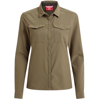 Craghoppers - "NosiLife Pro III" Hemd für Damen Langärmlig (Wilde Olivefarbe) Khaki EU 46 / UK 18 Craghoppers - "NosiLife Pro III" Hemd für Damen Langärmlig (Wilde Olivefarbe) Khaki EU 46 / UK 18