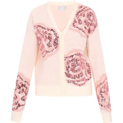 usha Strickjacke Frauen beige hellrosa Beige M/L usha Strickjacke Frauen beige hellrosa Beige M/L